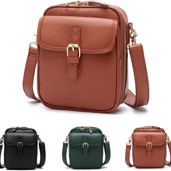 Trendy Small Messenger Bag - Vintage Design with 10 Card Slots for Essentials - Picture 6 of 6